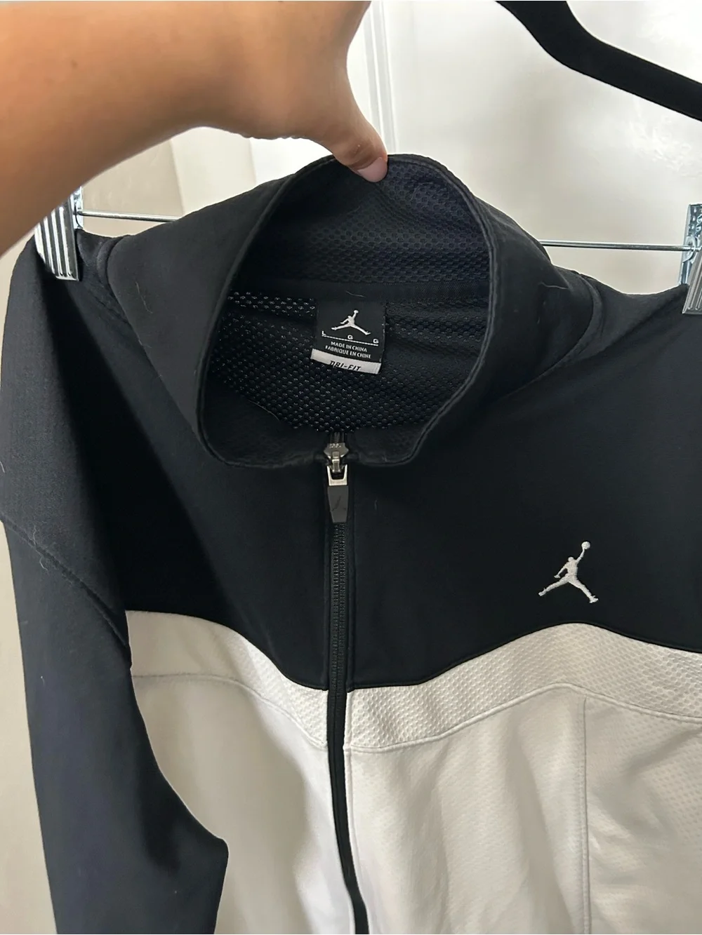 Jordan Black & White Zip-Up Bomber Jacket